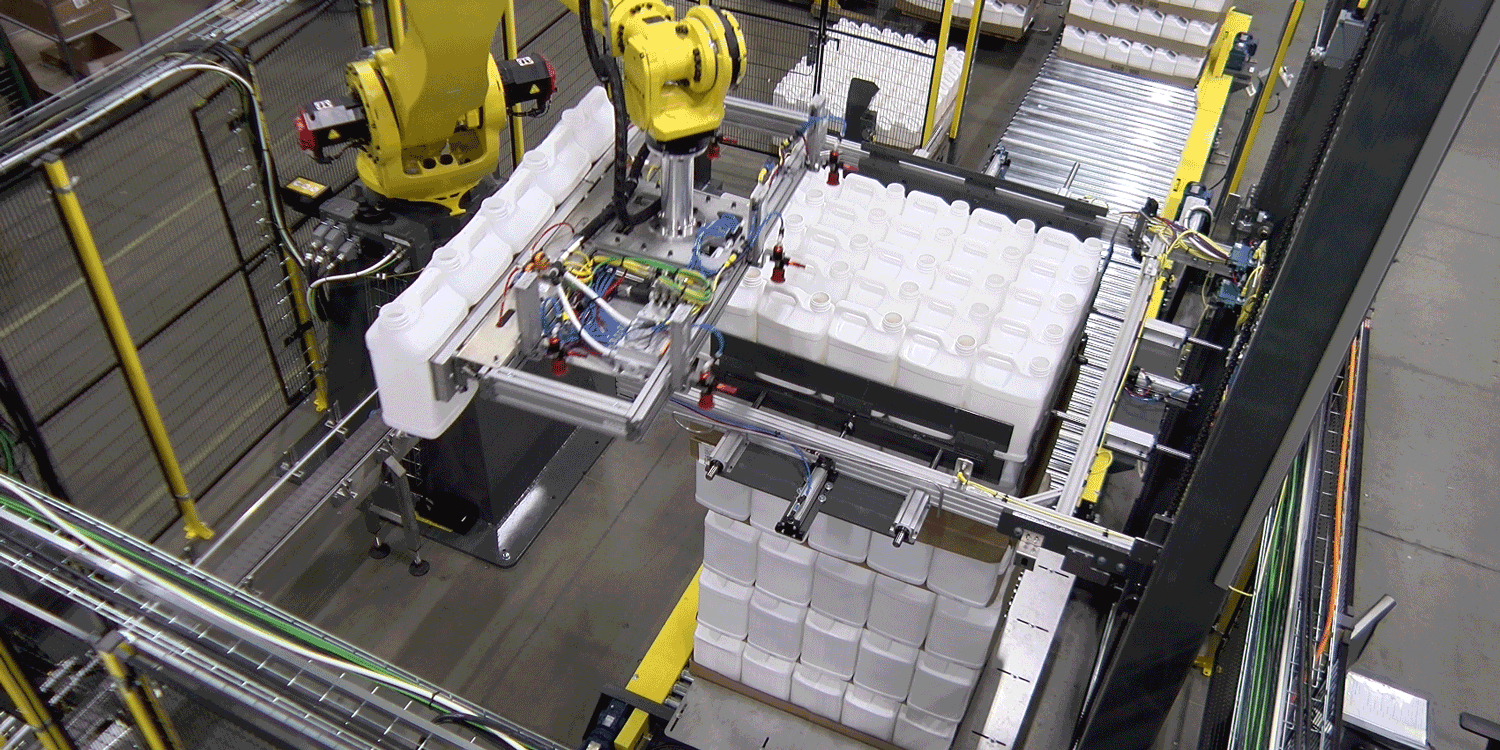 Goldco-Robotic-Bulk-Depalletizer-PET-Jugs Goldco Robotic Bulk Depalletizer - PET Jugs