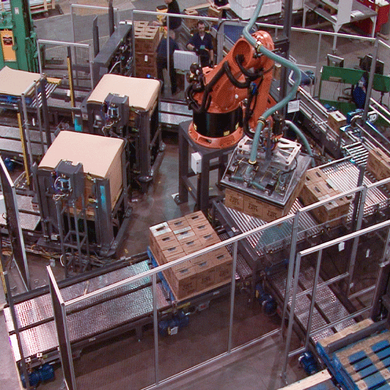 Low Level Robotic Case Palletizer