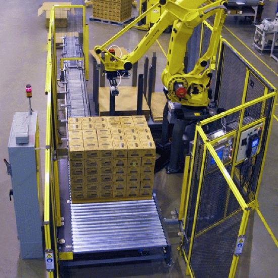 Low Level Robotic Case Palletizer